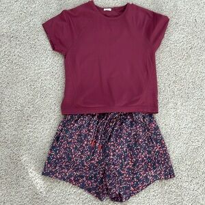 Athleta Shirt and Shorts